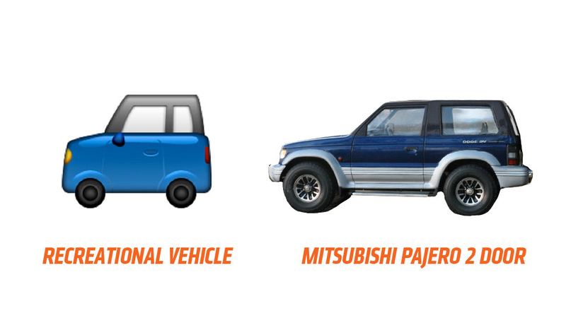 Illustration for article titled What Kind Of Cars Are Emoji Cars Supposed To Be?